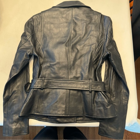 NWT L'Agence Teo Belted Leather Leather Jacket - Picture 3 of 3